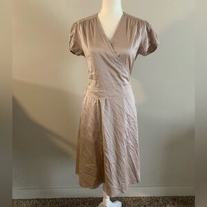 Calypso Christiane celle 100% Silk Wrap Dress Size Small Peachy Rose pink color